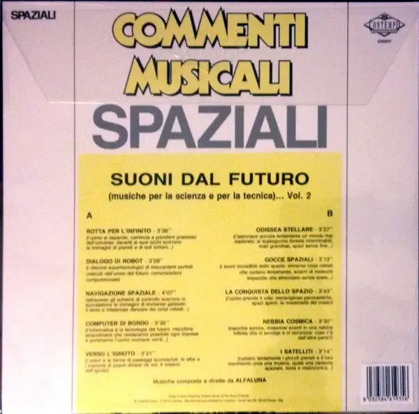 Alfaluna - Spaziali - Suoni Dal Futuro (Musiche Per La Scienza E Per La Tecnica)... Vol. 2 (Переиздание, Ремастеринг) - фото №4