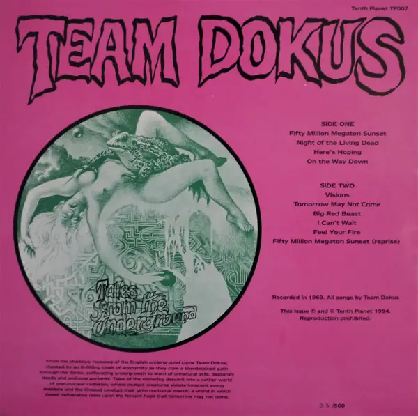 Team Dokus - Tales From The Underground (Лимитированое, Пронумерованный, Неофициальное издание) - фото №2