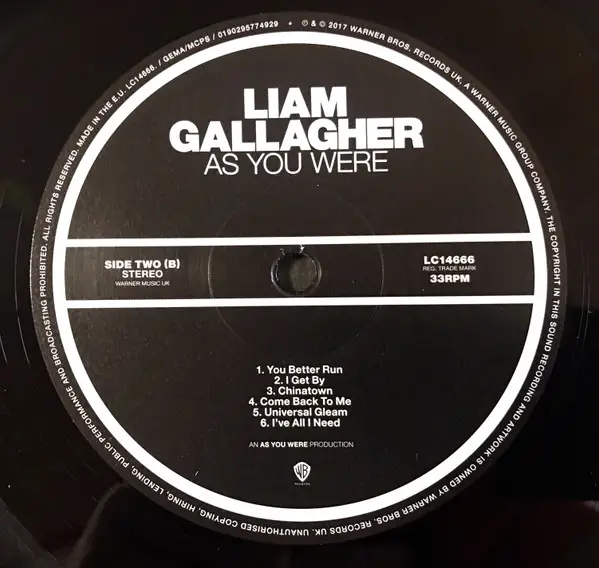 Liam Gallagher - As You Were (Альбом) - фото №3
