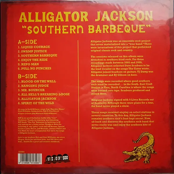 Alligator Jackson - Southern Barbeque (Альбом, Сборник, Лимитированое, Пронумерованный) - фото №3