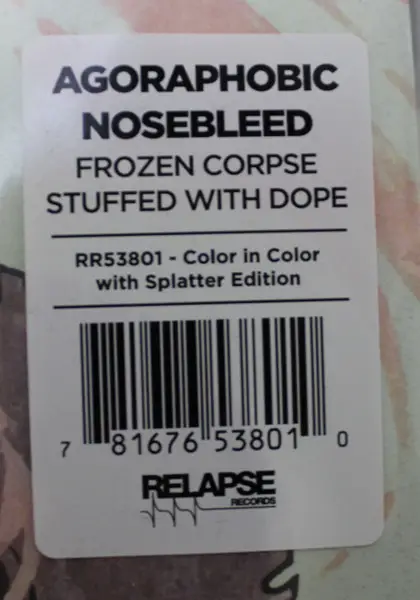 Agoraphobic Nosebleed - Frozen Corpse Stuffed With Dope (Metallic, Olive, Green, Gold, Splatter, LP, Album, Reissue) - фото №6