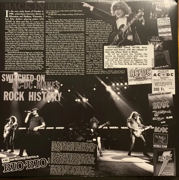 AC/DC - Back In Black (Gold, LP, Album, Reissue, Remastered, Stereo) - фото №5