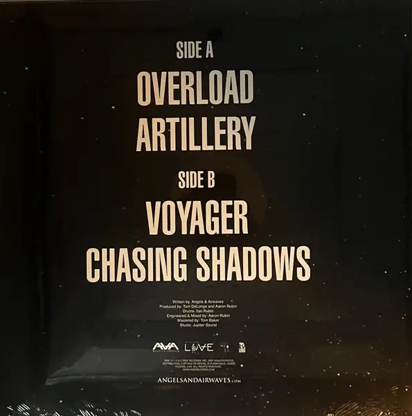 Angels & Airwaves - Chasing  Shadows (Жёлтый, Непрозрачный, 45 об/мин, EP, Переиздание) - фото №3