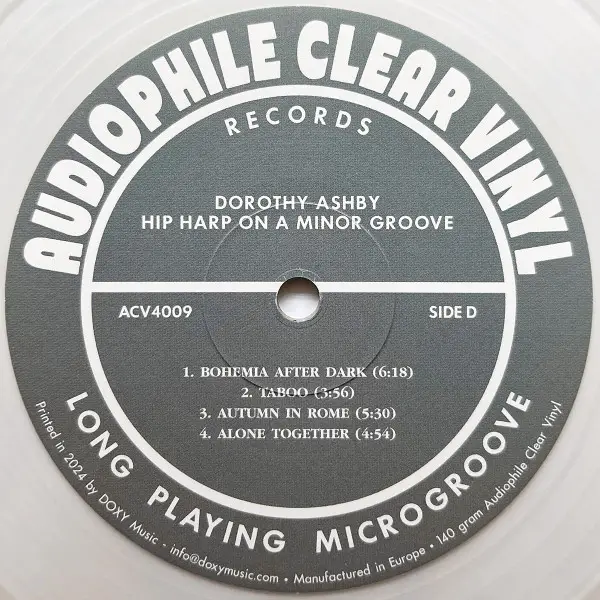 Dorothy Ashby - Hip Harp On A Minor Groove (2 платівки, Прозорий, Збірник, Лимітоване) - фото №6