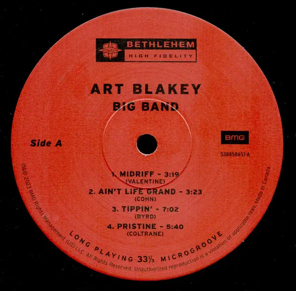 Art Blakey - Big Band (180 грамм, Альбом, Переиздание, Ремастеринг) - фото №4