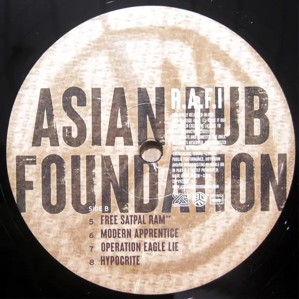 Asian Dub Foundation - R.A.F.I  (2 платівки, Альбом, Перевидання, Ремастеринг) - фото №7