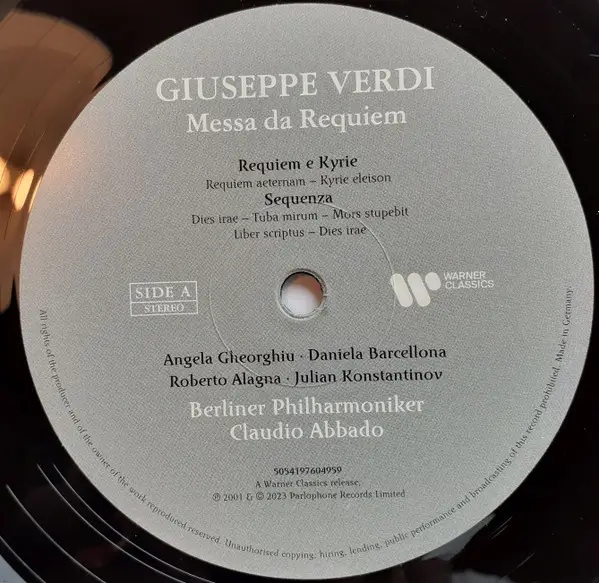 Giuseppe Verdi & Claudio Abbado & Berliner Philharmoniker - Messa da Requiem (2 платівки, 180g, LP, Album) - фото №3