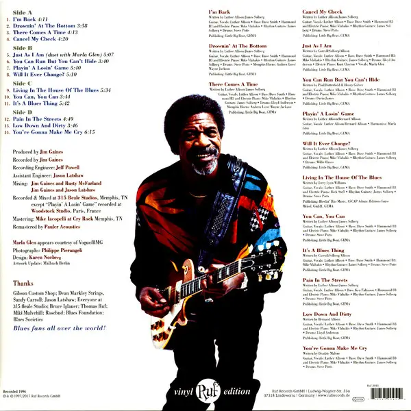 Luther Allison - A Legend Never Dies (Essential Recordings 1976 - 1997) (11 пластинок, 180 грамм, Альбом) - фото №15