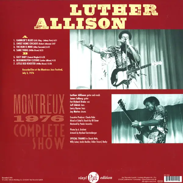 Luther Allison - A Legend Never Dies (Essential Recordings 1976 - 1997) (11 пластинок, 180 грамм, Альбом) - фото №4