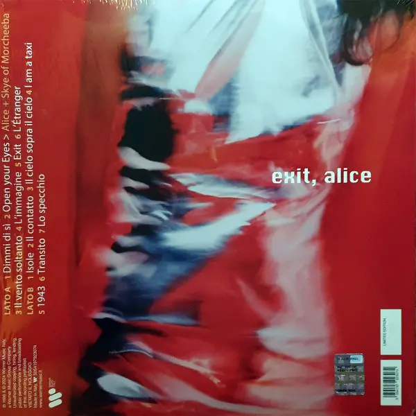 Alice - Exit (180 грамм, Красный, Альбом, Лимитированое, Пронумерованный, Переиздание) - фото №2