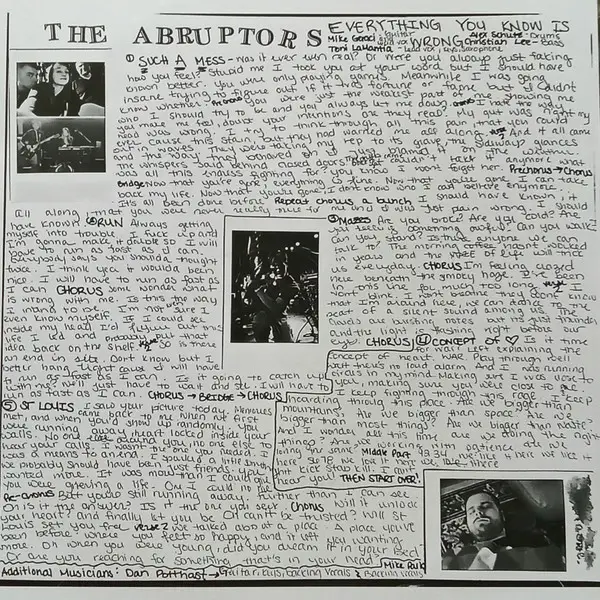 The Abruptors - Everything You Know Is Wrong (LP, Album, Stereo) - фото №5