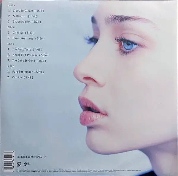 Fiona Apple - Tidal (2 пластинки, 180 грамм, 45 об/мин, Альбом, Переиздание, Ремастеринг, Дополнительная печать) - фото №2