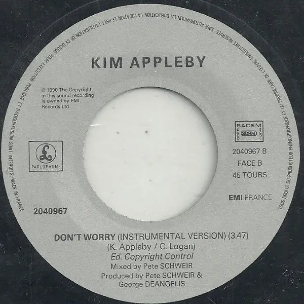 Kim Appleby - Don't Worry (45 об/хв, Сінгл) - фото №4