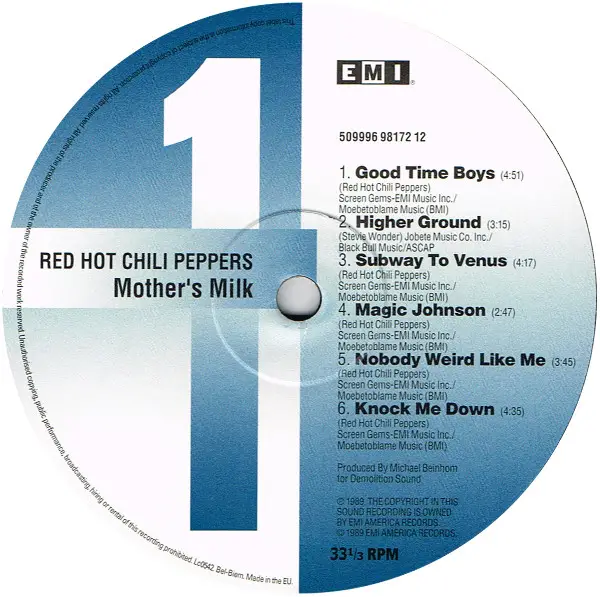 Red Hot Chili Peppers - Mother's Milk (Альбом, Перевидання, Додатковий друк) - фото №3