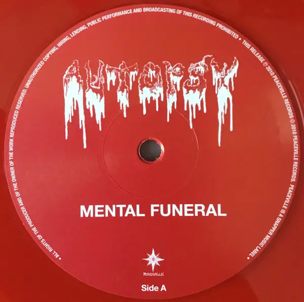 Autopsy - Mental Funeral (Красный, Раскладная обложка, 180 грамм, Альбом, Лимитированое, Пронумерованный, Переиздание, Ремастеринг) - фото №5