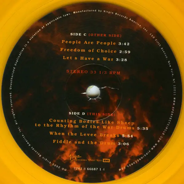 A Perfect Circle - Emotive (2 пластинки, Orange, Translucent, LP, Album) - фото №11