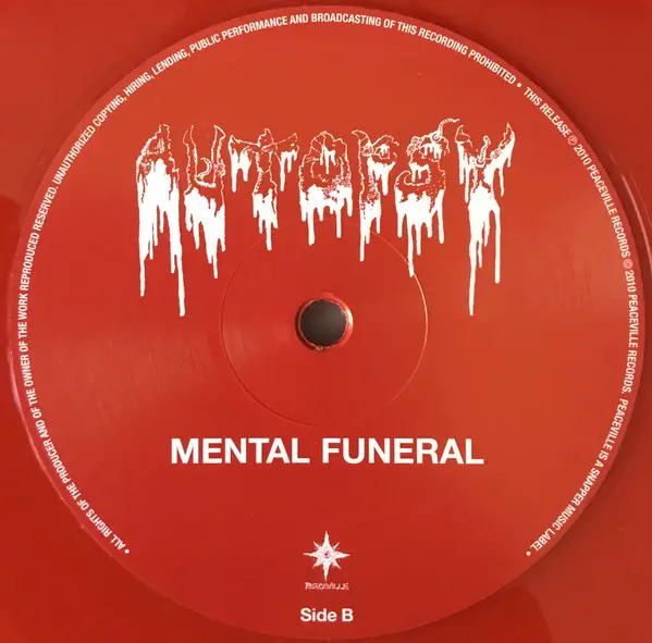 Autopsy - Mental Funeral (Красный, Раскладная обложка, 180 грамм, Альбом, Лимитированое, Пронумерованный, Переиздание, Ремастеринг) - фото №6