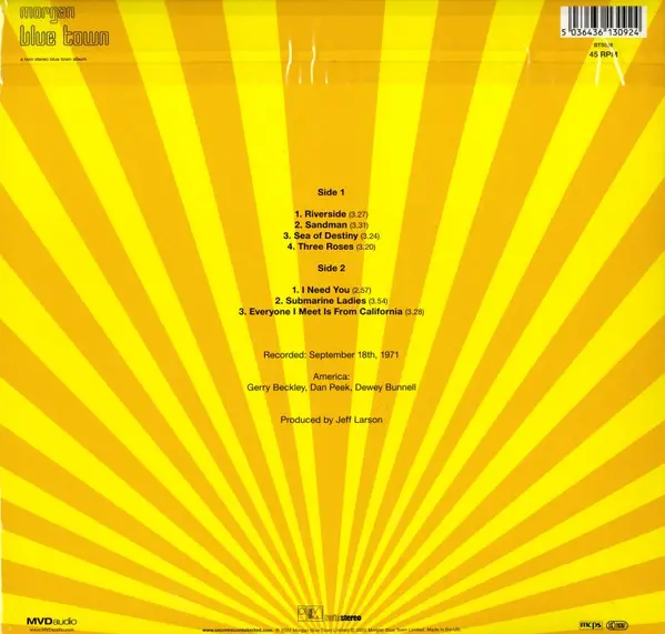 America - Live At Goodbye Summer Festival ‘71 (45 об/мин) - фото №2