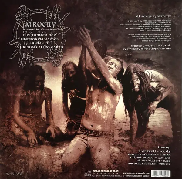 Atrocity - Unspoken Names (Demo 1991) (Красный, Прозрачный, 45 об/мин, EP, Лимитированое, Ремастеринг) - фото №2