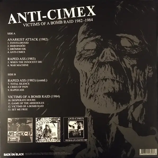 Anti Cimex - Victims Of A Bomb Raid 1982-1984 (Розкладна обкладинка, 45 об/хв, Альбом, Збірник, Перевидання) - фото №2