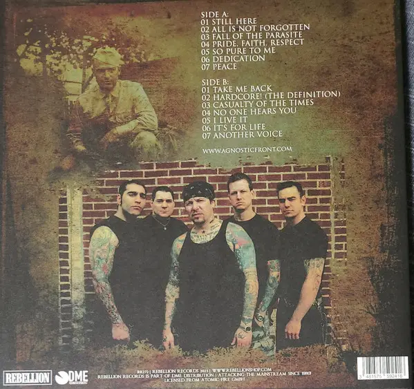 Agnostic Front - Another Voice (Clear, Red, Olive, Green, Splatter, LP, Album, Reissue) - фото №2