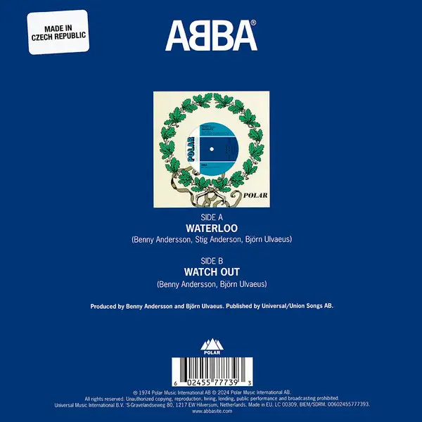 ABBA - Waterloo / Watch Out (Single, Reissue) - фото №2