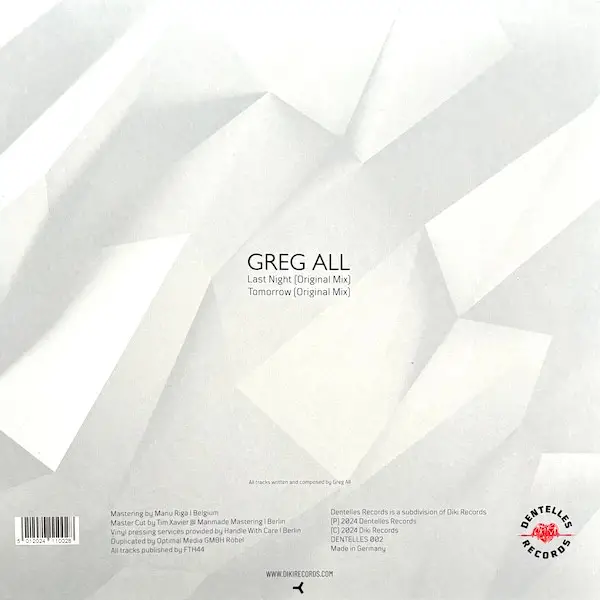 Greg All - Last Night (45 об/мин, EP) - фото №2
