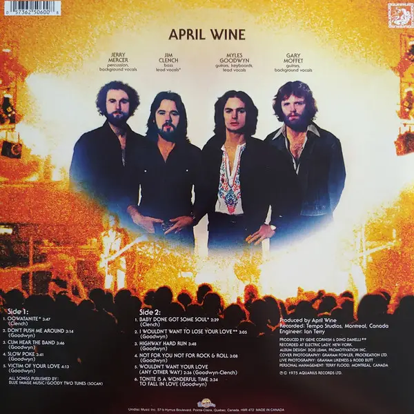 April Wine - Stand Back (Раскладной внутренний конверт, Белый, Альбом) - фото №2