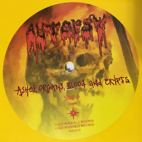 Autopsy - Ashes, Organs, Blood And Crypts (Жёлтый, Альбом, Лимитированое) - фото №5