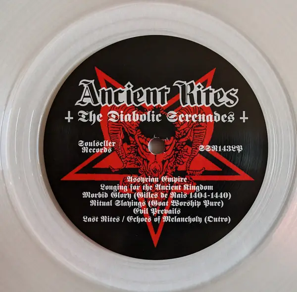 Ancient Rites - The Diabolic Serenades (Прозрачный, Альбом, Лимитированое, Дополнительная печать) - фото №9