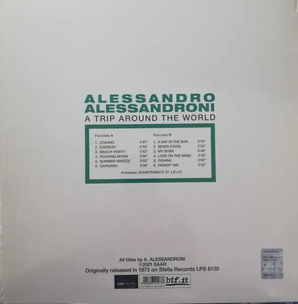 Alessandro Alessandroni And His Orchestra - A Trip Around The World (Прозрачный, Жёлтый, Лимитированое, Переиздание, Ремастеринг) - фото №2