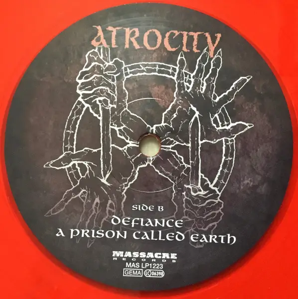 Atrocity - Unspoken Names (Demo 1991) (Красный, Прозрачный, 45 об/мин, EP, Лимитированое, Ремастеринг) - фото №5