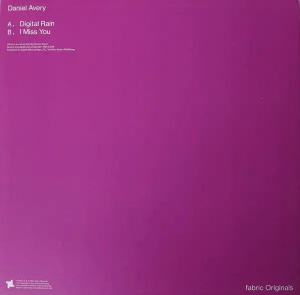 Daniel Avery - Digital Rain / I Miss You (EP) - фото №2