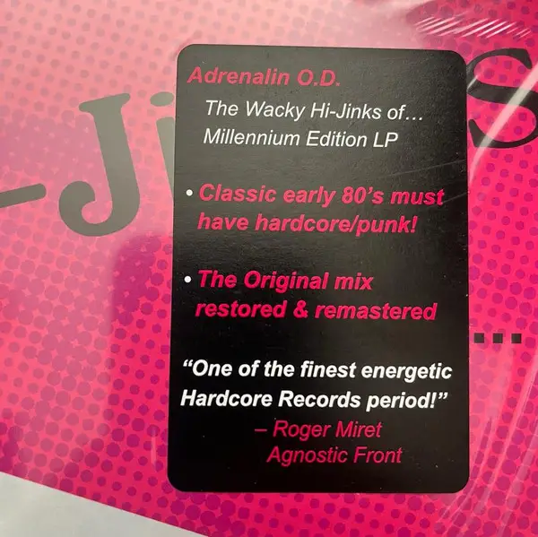 Adrenalin O.D. - The Wacky Hi-Jinks of Adrenalin O.D. (LP, Stereo) - фото №3
