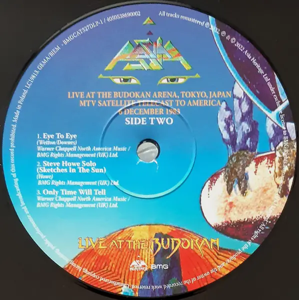Asia - Live At The Budokan Tokyo 1983 (MTV Satellite Telecast To America 6 December 1983) (2 платівки, Альбом, Ремастеринг, Моно) - фото №7