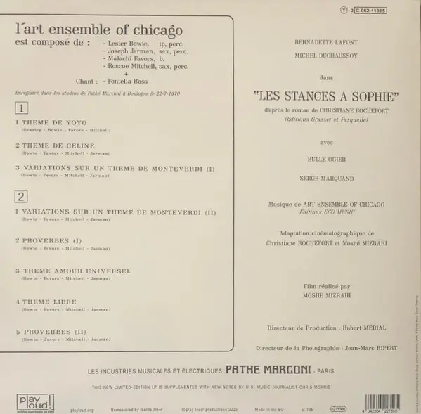 The Art Ensemble Of Chicago - Bande Sonore Originale Du Film 