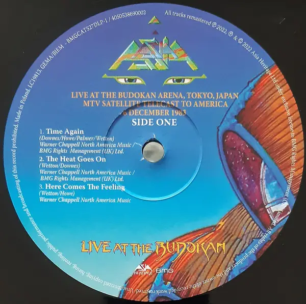 Asia - Live At The Budokan Tokyo 1983 (MTV Satellite Telecast To America 6 December 1983) (2 платівки, Альбом, Ремастеринг, Моно) - фото №6