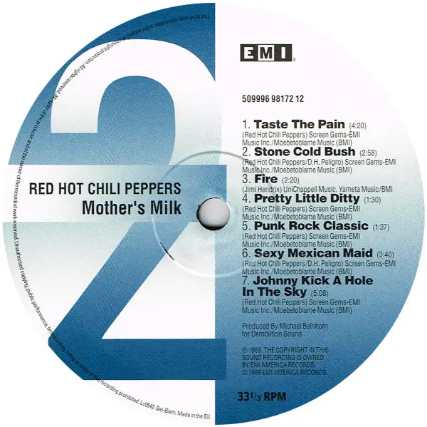 Red Hot Chili Peppers - Mother's Milk (Альбом, Перевидання, Додатковий друк) - фото №4