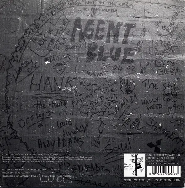 Agent Blue - Sex Drugs And Rocks Through Your Window (Clear, Single) - фото №2