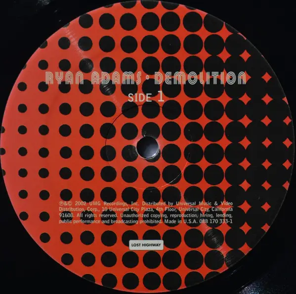 Ryan Adams - Demolition (LP, Album) - фото №3