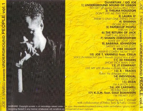 Joe T. Vannelli - Underground People Vol. 1 (Mixed, Promo) - фото №4