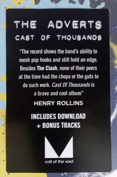 The Adverts - Cast Of Thousands  (LP, Album, Reissue) - фото №8