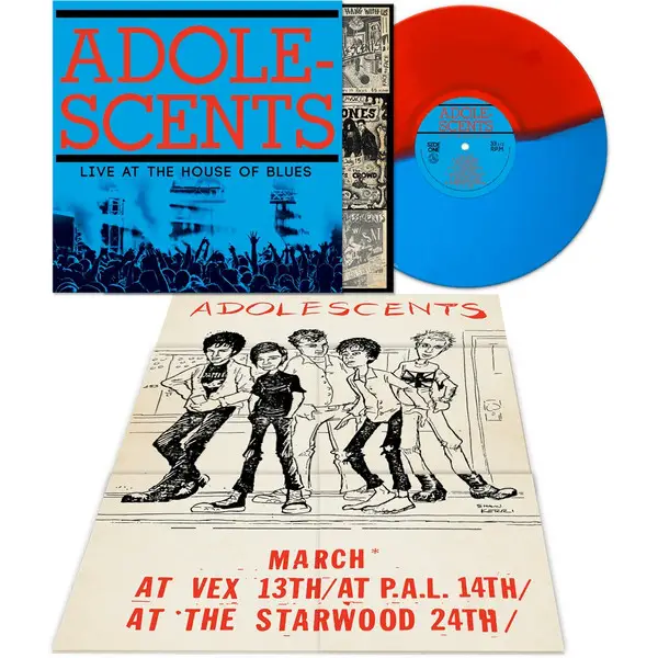 Adolescents - Live At The House Of Blues (Blue, Red, Split, LP, Album, Reissue)