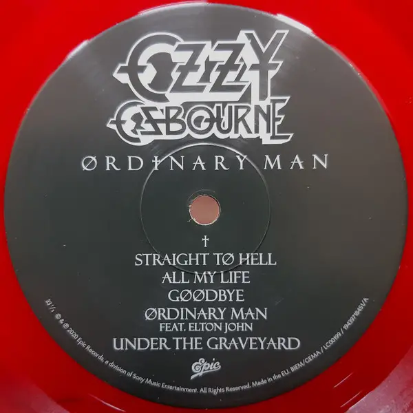Ozzy Osbourne - Ordinary Man (Красный, Чёрный, Мрамор, Альбом, Лимитированое) - фото №3
