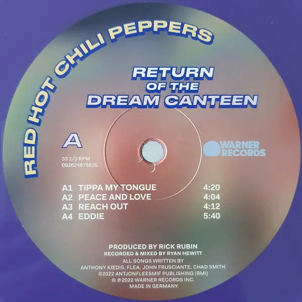 Red Hot Chili Peppers - Return Of The Dream Canteen (2 платівки, Фіолетовий, Альбом, Лимітоване) - фото №3