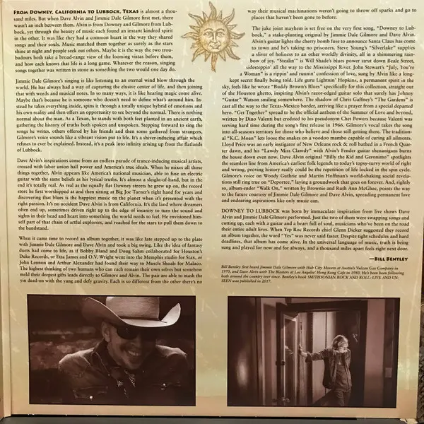 Dave Alvin & Jimmie Dale Gilmore - Downey To Lubbock (2 платівки, Розкладна обкладинка, Альбом) - фото №4