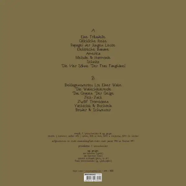 AG Geige - Yachtclub + Buchteln (Gold, LP, Album, Numbered, Reissue) - фото №2