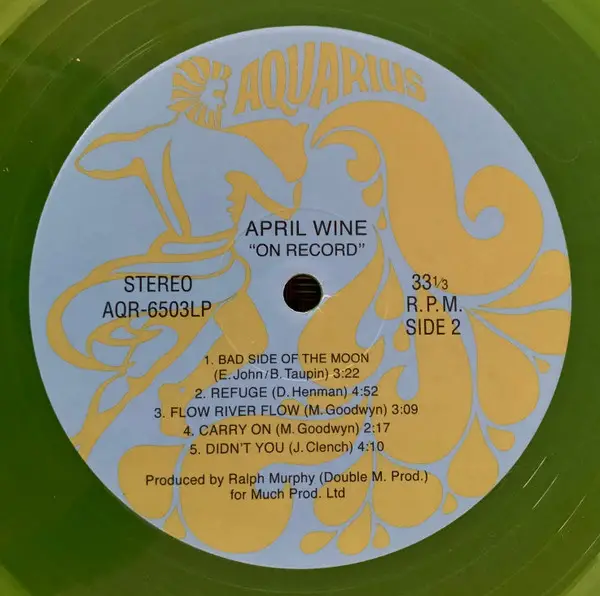 April Wine - On Record (Зелёный, Прозрачный, Альбом, Переиздание) - фото №6
