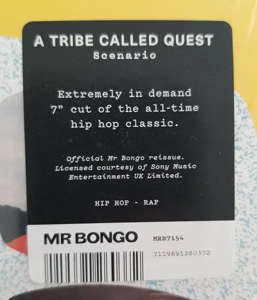 A Tribe Called Quest - Scenario (Single, Reissue, Stereo) - фото №5