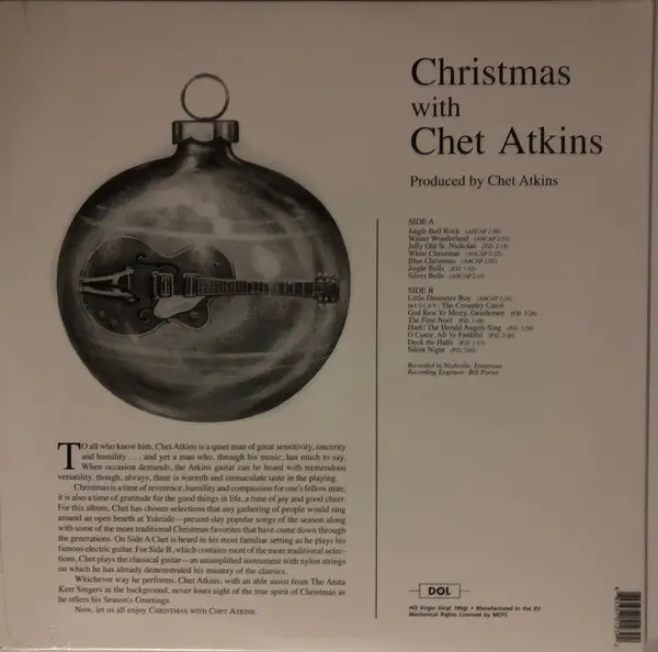Chet Atkins - Christmas With Chet Atkins (Цветной, 180 грамм, Альбом, Переиздание) - фото №2